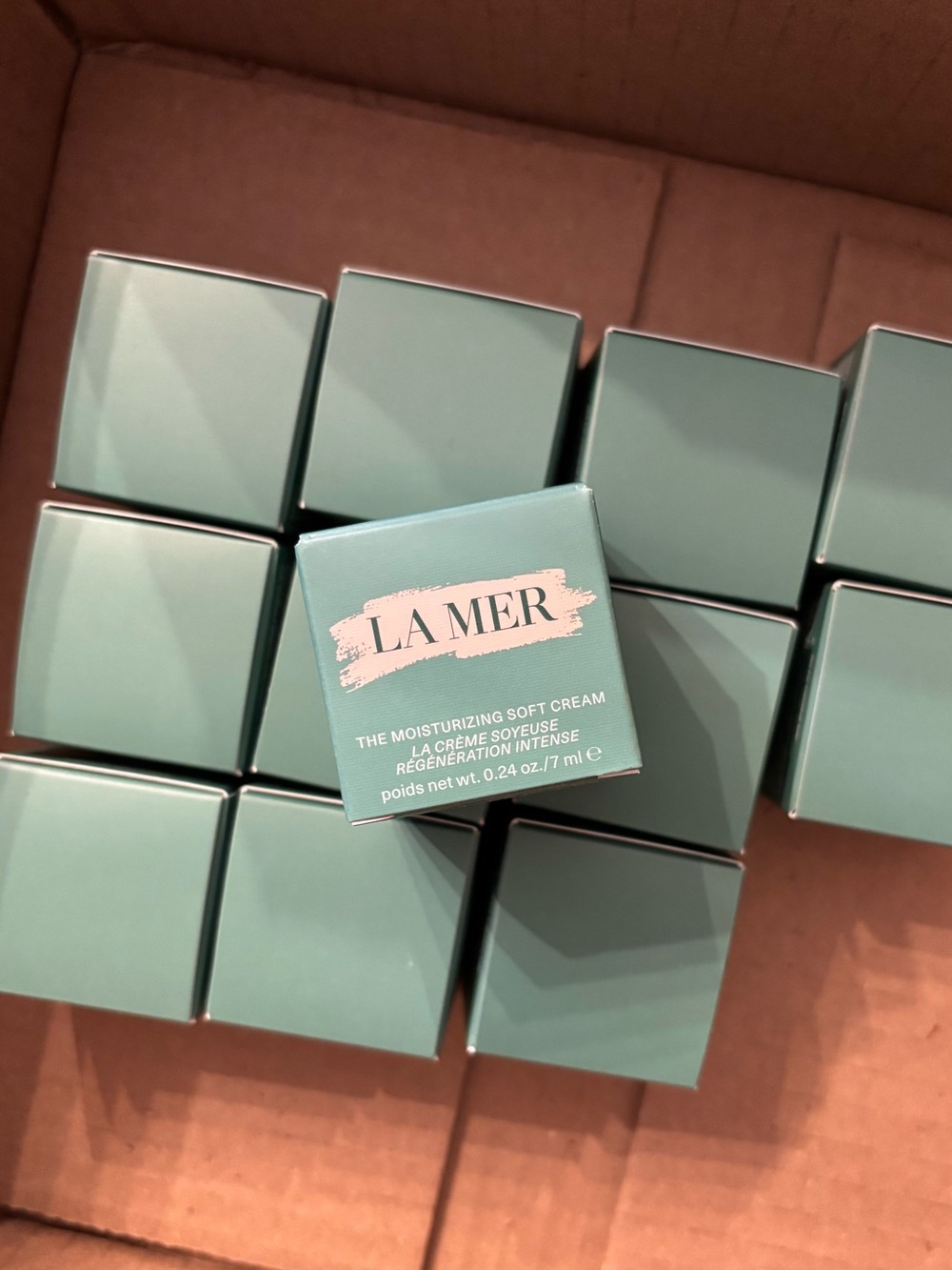 NIB La Mer Moisturizing Soft Cream - Lot of 12 @ 7 ml each ($576 total value)